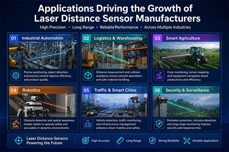 Applications Driving the Growth of Laser Distance Sensor Manufacturers Applications Driving the Growth of Laser Distance Sensor Manufacturers