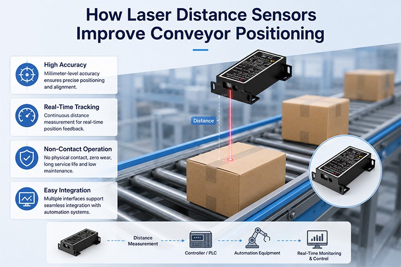 How Laser Distance Sensors Improve Conveyor Positioning How Laser Distance Sensors Improve Conveyor Positioning