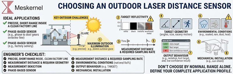 Choosing an outdoor laser distance sensor Choosing an outdoor laser distance sensor