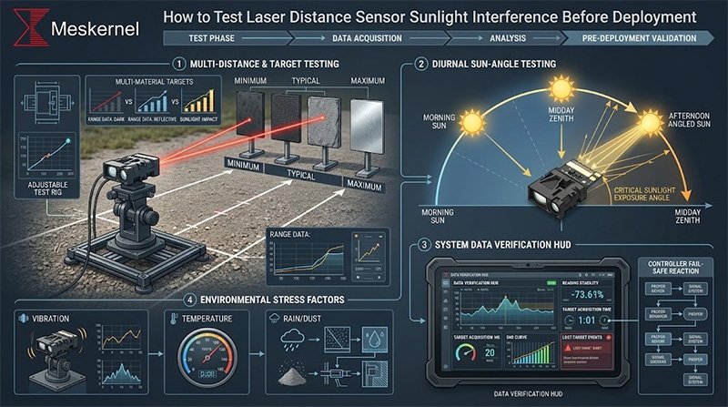 How to test laser distance sensor sunlight interference before deployment How to test laser distance sensor sunlight interference before deployment