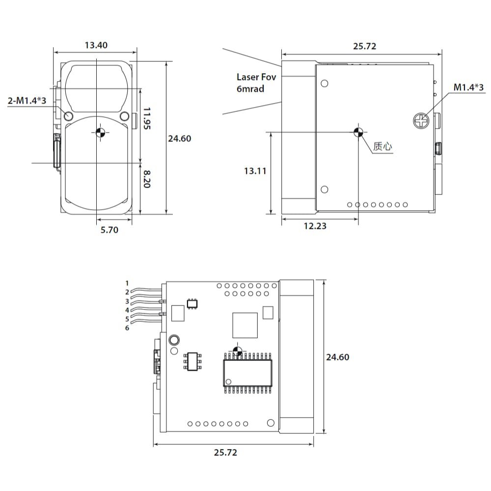 ts1224 laser rangefinder sensor