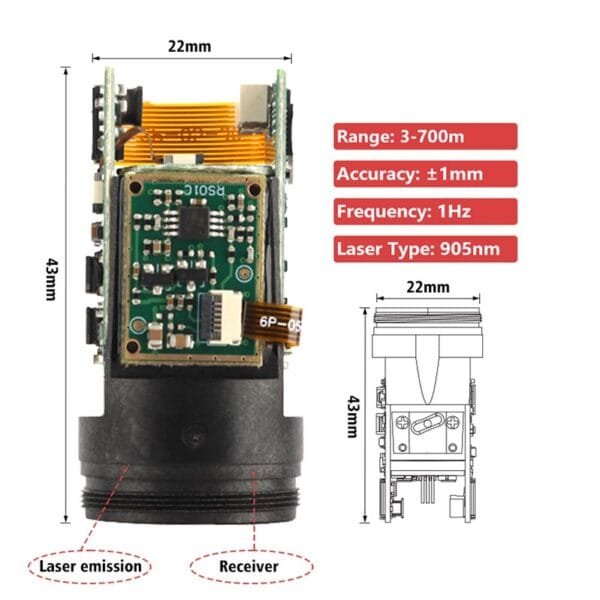 TC22 1000m Time of Flight Laser Distance Sensor – Bild 4