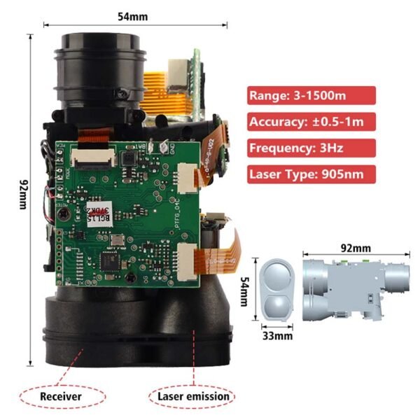 PTFG 1500m Laser Range Finder Module - Image 3