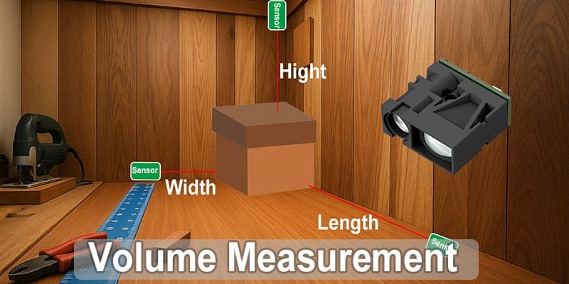 laser sensor for volume measurement