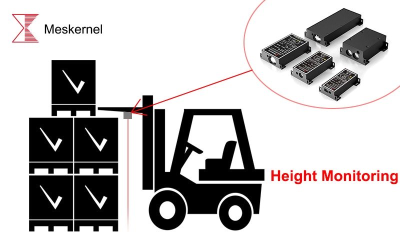 Laser distance sensor forklift