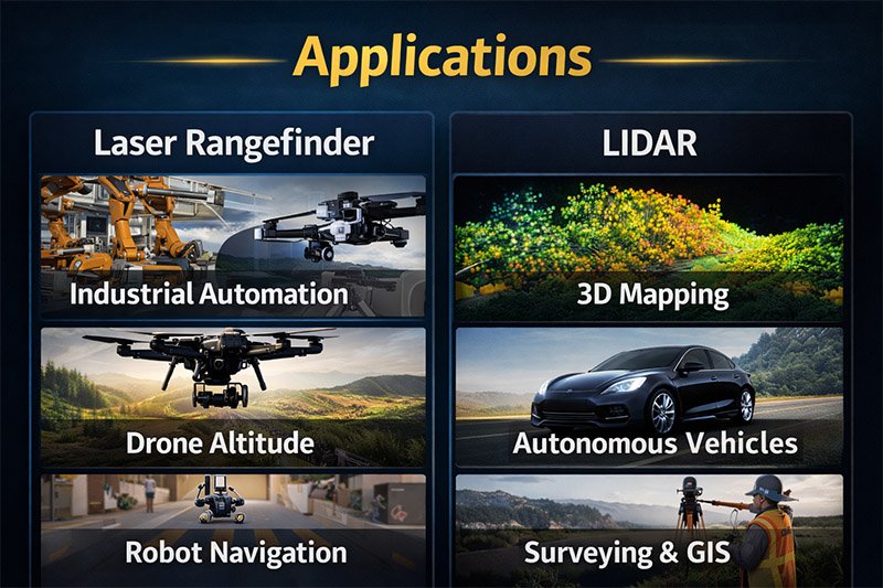 Laser Rangefinder vs LiDAR Applications