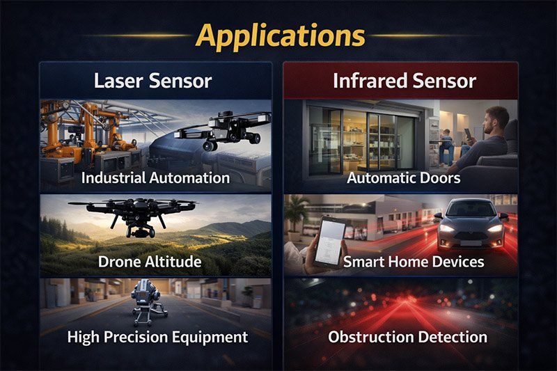 Laser Sensor vs Infrared Sensor Applications